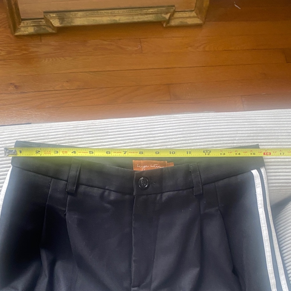 Black Track Pants with White Side Stripes - Picture 6 of 12